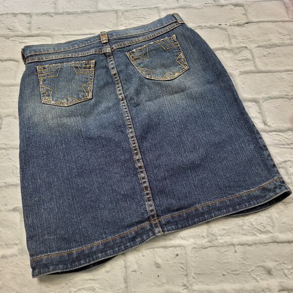 Y2k Tommy Hilfiger Denim Tulip Skirt size 3 - Picture 4 of 12